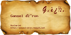 Gansel Áron névjegykártya